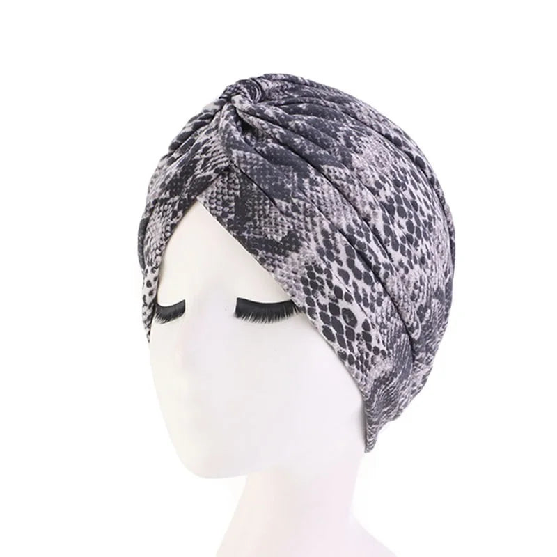 Hot Sale Ethnic Style Lady Turban Hat Print Indian Cap High Quality Muslim Sleep Bonnet For Women