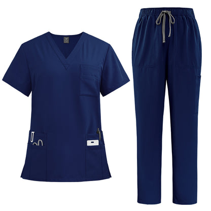 New product: Doctor and Nurse Uniform, Surgical Clothes, Handwashing Clothes, Operating Room Straight Pants, Solid Color Set