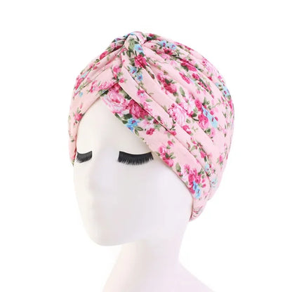 Hot Sale Ethnic Style Lady Turban Hat Print Indian Cap High Quality Muslim Sleep Bonnet For Women