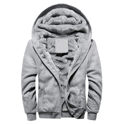 Men's Sweater Hooded Autumn And Winter Clothes Baseball Uniform Korean Sports Velvet Thickened Coat