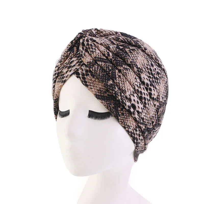 Hot Sale Ethnic Style Lady Turban Hat Print Indian Cap High Quality Muslim Sleep Bonnet For Women