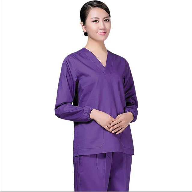 Medical Clothing Scrub Sets Female Male Scrubs Medical Uniform