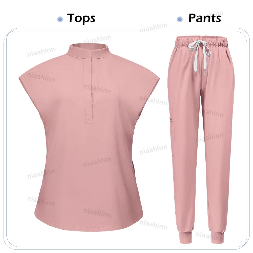 Jogger Sets Hospital Wholesale Scrubs Uniforms Nurse Short Sleeve Nursing Scrubs Women Stylish Medical Scrubs Uniforms Work Wear