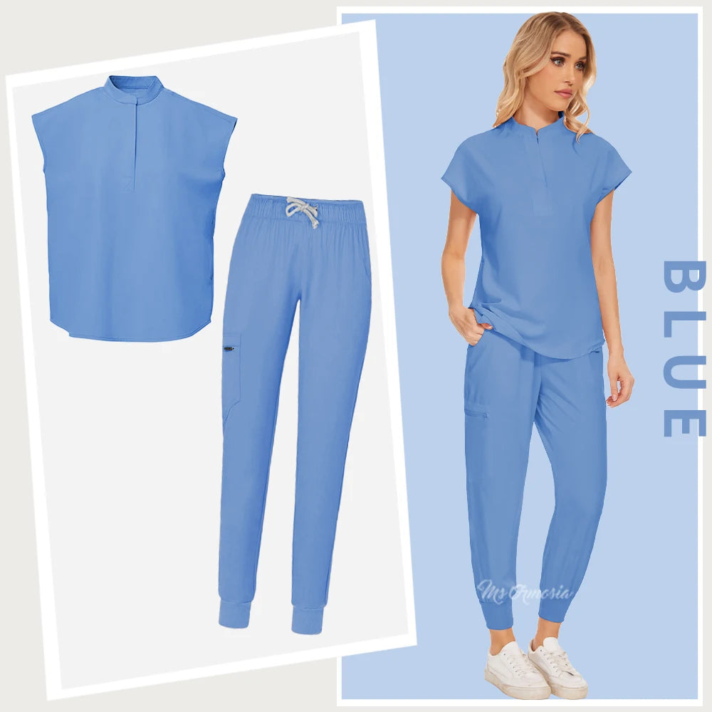 Nurse Uniforms Medical Scrubs Set Hospital Surgery Overalls Beauty Salon Spa Workwear Clinical Dentist Work Quick Dry Soft Suit
