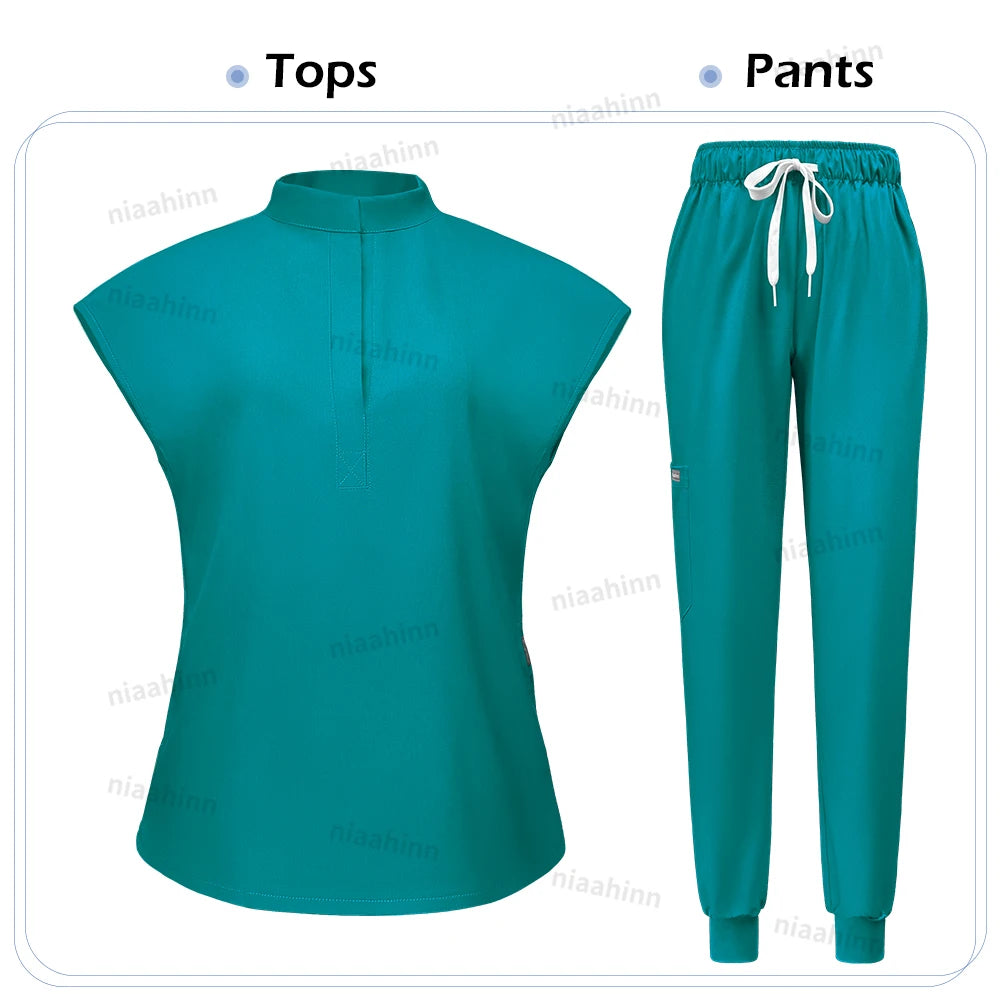 Jogger Sets Hospital Wholesale Scrubs Uniforms Nurse Short Sleeve Nursing Scrubs Women Stylish Medical Scrubs Uniforms Work Wear