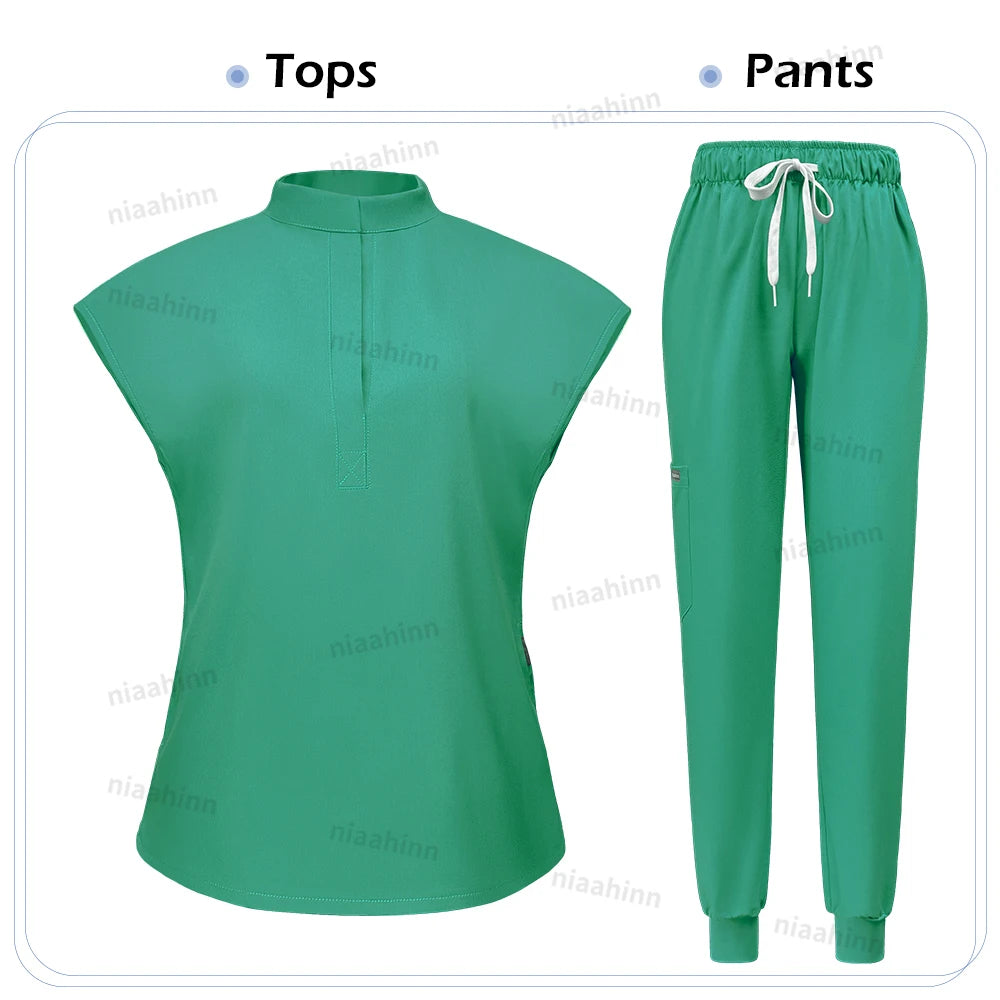 Jogger Sets Hospital Wholesale Scrubs Uniforms Nurse Short Sleeve Nursing Scrubs Women Stylish Medical Scrubs Uniforms Work Wear
