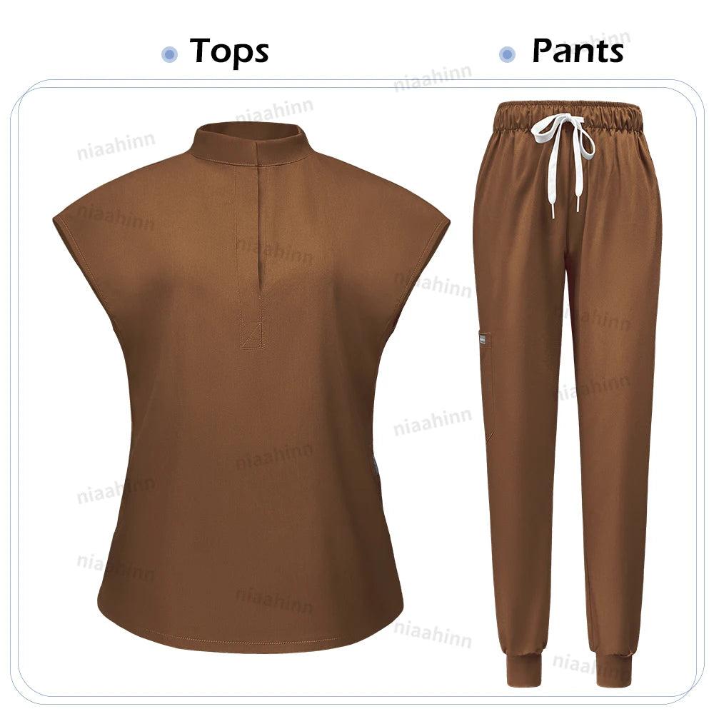 Jogger Sets Hospital Wholesale Scrubs Uniforms Nurse Short Sleeve Nursing Scrubs Women Stylish Medical Scrubs Uniforms Work Wear