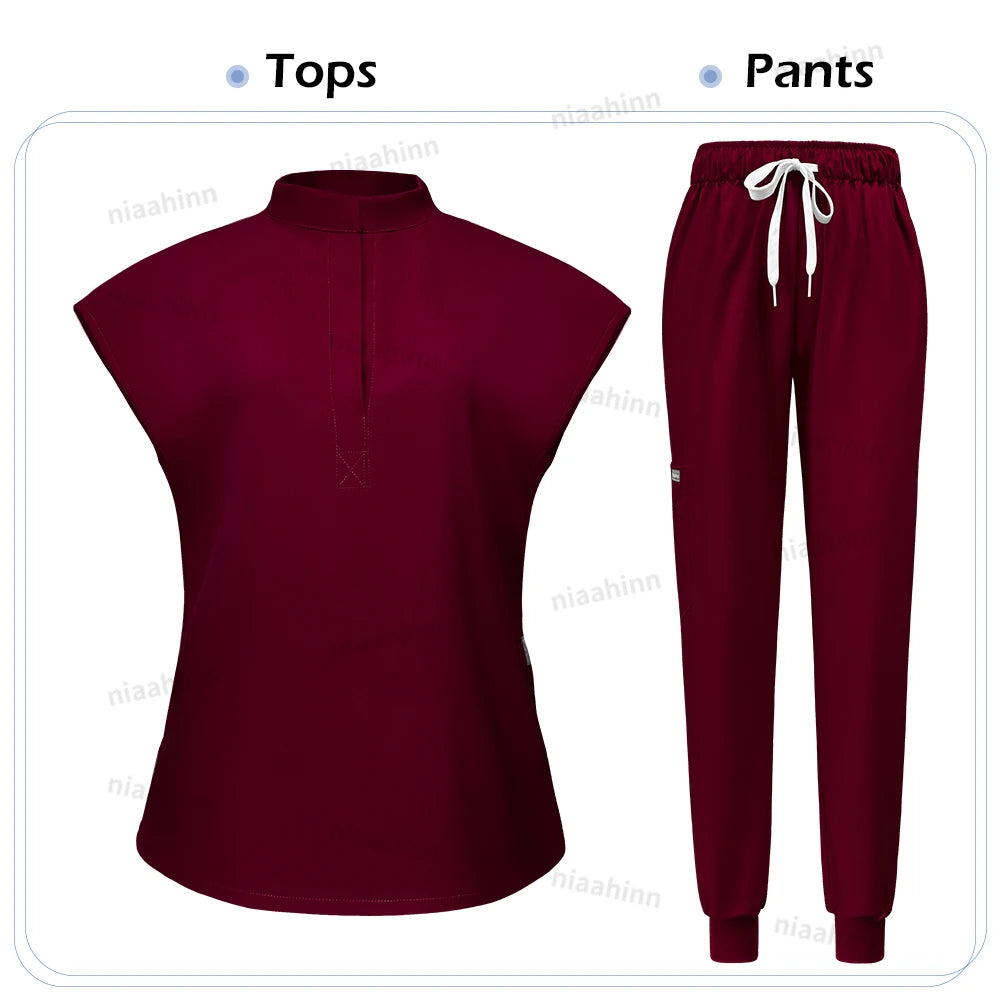 Jogger Sets Hospital Wholesale Scrubs Uniforms Nurse Short Sleeve Nursing Scrubs Women Stylish Medical Scrubs Uniforms Work Wear