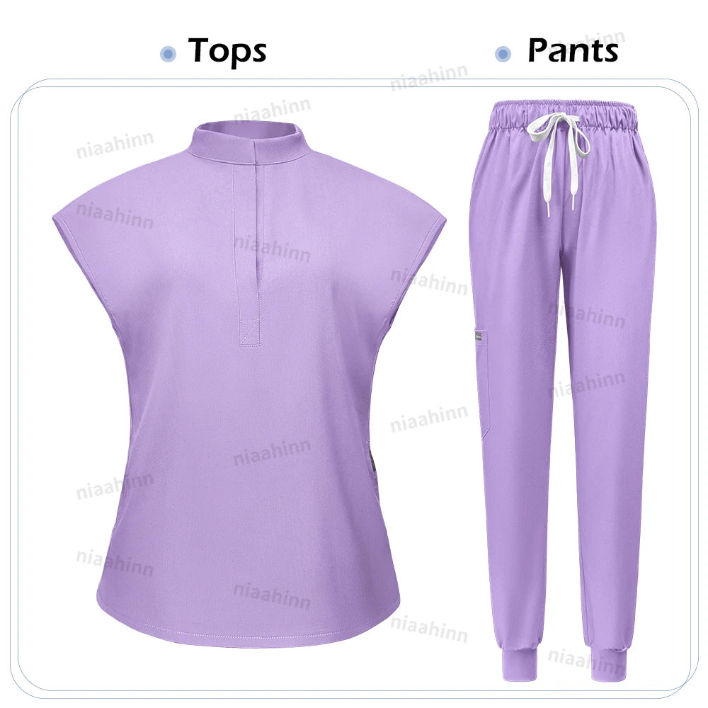 Jogger Sets Hospital Wholesale Scrubs Uniforms Nurse Short Sleeve Nursing Scrubs Women Stylish Medical Scrubs Uniforms Work Wear