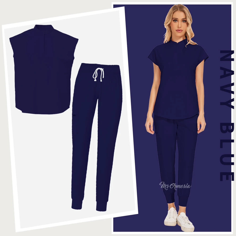 Nurse Uniforms Medical Scrubs Set Hospital Surgery Overalls Beauty Salon Spa Workwear Clinical Dentist Work Quick Dry Soft Suit