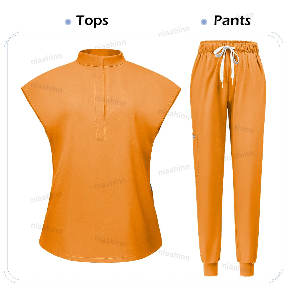 Jogger Sets Hospital Wholesale Scrubs Uniforms Nurse Short Sleeve Nursing Scrubs Women Stylish Medical Scrubs Uniforms Work Wear