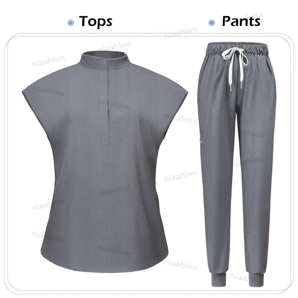 Jogger Sets Hospital Wholesale Scrubs Uniforms Nurse Short Sleeve Nursing Scrubs Women Stylish Medical Scrubs Uniforms Work Wear