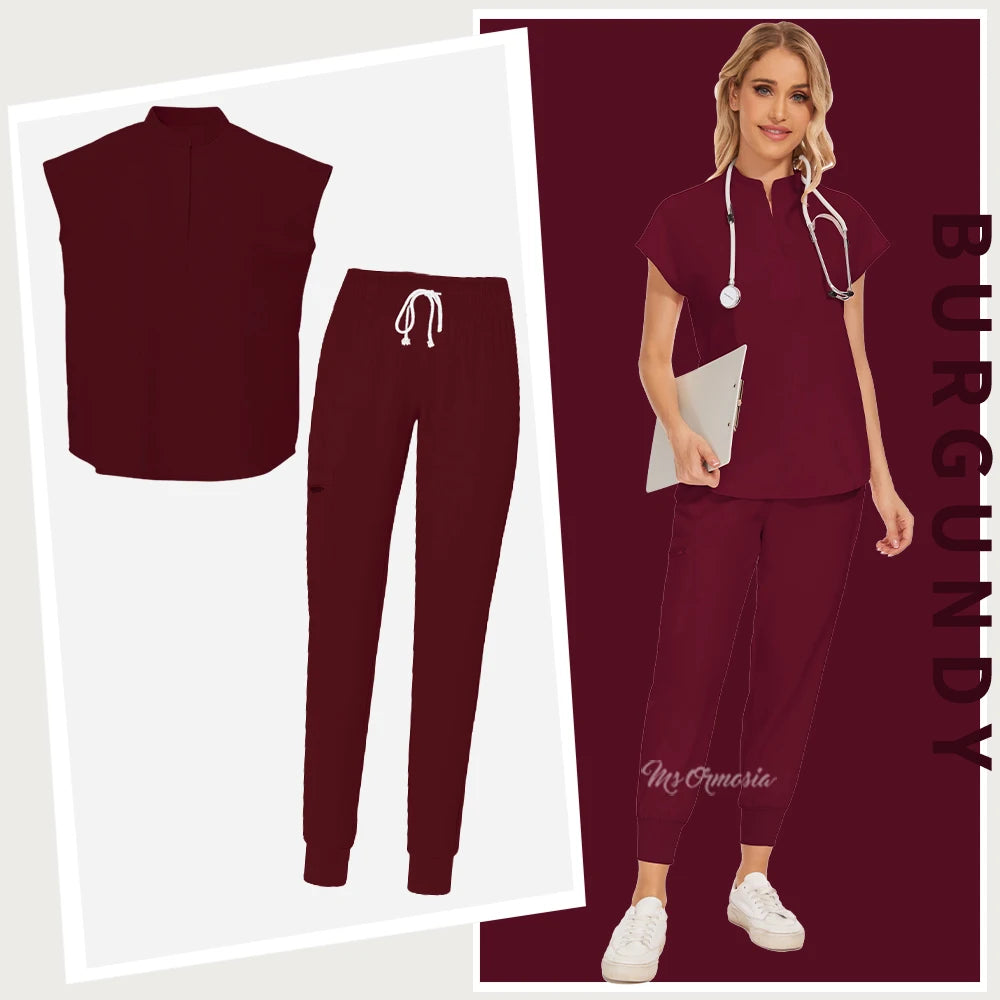 Nurse Uniforms Medical Scrubs Set Hospital Surgery Overalls Beauty Salon Spa Workwear Clinical Dentist Work Quick Dry Soft Suit