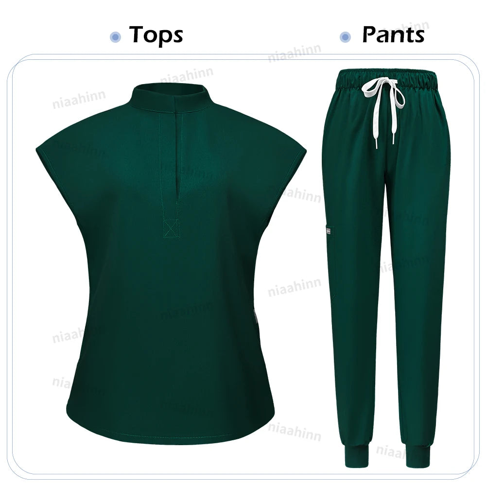 Jogger Sets Hospital Wholesale Scrubs Uniforms Nurse Short Sleeve Nursing Scrubs Women Stylish Medical Scrubs Uniforms Work Wear