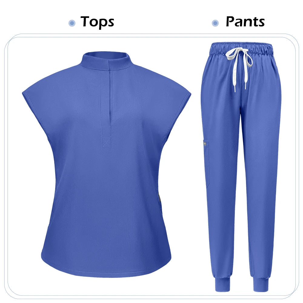 Jogger Sets Hospital Wholesale Scrubs Uniforms Nurse Short Sleeve Nursing Scrubs Women Stylish Medical Scrubs Uniforms Work Wear