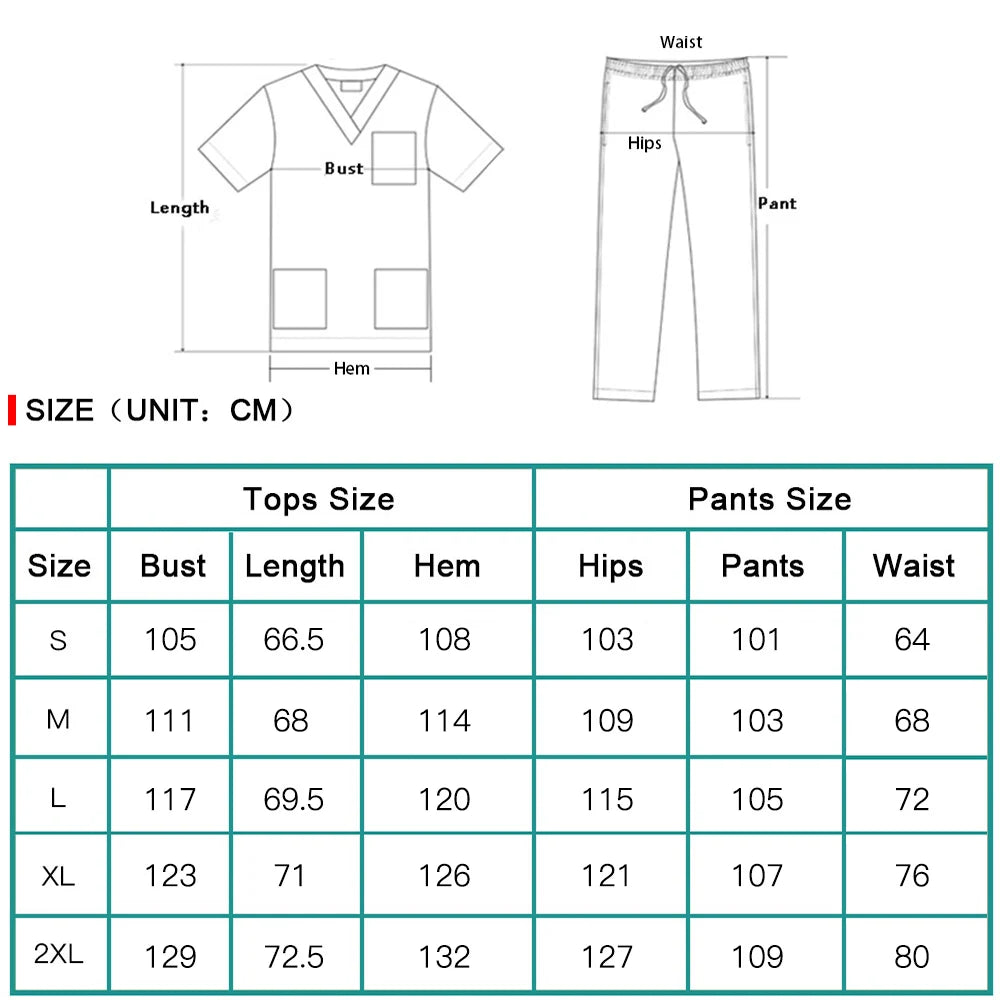 Nurse Uniforms Medical Scrubs Set Hospital Surgery Overalls Beauty Salon Spa Workwear Clinical Dentist Work Quick Dry Soft Suit